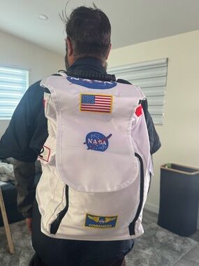NASA Patch Astronaut Backpack in White